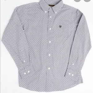 Ariat Boys' Randall Stretch Geo Print Long Sleeve Western Shirt